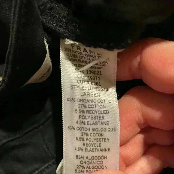 NWT Frame Le one Flare Le High Slit Hem black Larsen jeans sz 2 (fits 29-34) - Picture 10 of 10